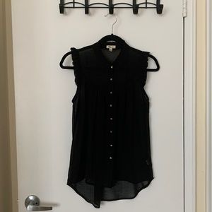 Black Sleeveless Blouse